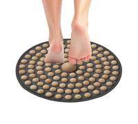 Wood Foot Massager Mat - Pressure Board, 50x50cm Relax Pad for Family Wellness, Foldable Base with Portable Feature, Home Gear, Comfort for Friends Support, Coworkers Relief and Adults