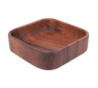 Wood Fruit Tray, Square Chinese Style Solid Wood Serving Plate, Handcrafted Rustic Wooden Snack Dessert Tray with Smooth Finish for Tea Dim Sum, Home Dining and Entertaining