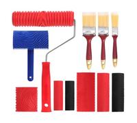 Wood Grain Tool | 11 Pieces Rubber Realistic Graining Tool with Handle | Paint Roller Set for Home Room Furniture Art Carving Creation Backyard Landscape Summer