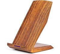 Wood Grain Wireless Charger With 2 Coils,Qi Wireless Inductive Charger,Fast Charging Station,10w 5w Induction Charger For Iphone X/8/8 Plus Samsung Galaxy S9/S8/S7/S6 Edge