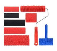 Wood Graining Tool - 8 Pieces Texture Improvement Maker | Wood Grain Roller | Rubber Filler & Pattern Tool Set, Decorative Paint Roller for Home Door Furniture Table Cabinet Counter Workshop Garage