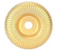 Wood Grinding Disc, Steel Woodworking Grinding Wheel Shaping Disc Power Tool Accessories Hardware Parts for Wood Cutting, Cutting Wheel (Golden curved root carving plate E1-531)