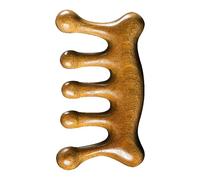 Wood Hair Massager - Relaxing Scalp & Body Massage Tool, Ergonomic Wooden Handle, Rounded Wooden Nubs + Natural Grip, Premium Sandalwood Quality, For Neck Shoulders Hands & Legs