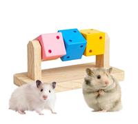 Wood Hamster Chew Toys - Bite Safe Natural Blocks, Small Pet Fun, Rabbit Chinchilla Accessories, Craftsmanship Wooden Toy Set, Interactive Chewing Activity, Animal Enrichment | Healthy with Play for H