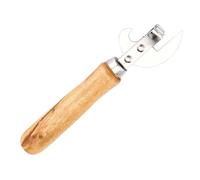 Wood Handle Can Opener - Manual Jar Lid Removal, Ergonomic Grip with Smooth Turning Feature, Cutting Device, Kitchen Hand Tool, Easy Use Utensil for Improving Food And Beverage Opening Efficiency