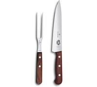 Wood Jeu De Couverts De Service À Viande,2 Pièces,Couteau À Découper,Fourchette À Viande Et Rôti,En Boîte Cadeau