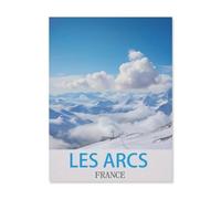 Wood Jigsaw Puzzle 1000 Pieces，Les Arcs France，Adult Children Toys Decompression Game（38x52cm）-FL61
