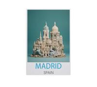 Wood Jigsaw Puzzle 1000 Pieces，Madrid Spain，Adult Children Toys Decompression Game（38x52cm）-FR21