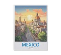 Wood Jigsaw Puzzle 1000 Pieces，Mexico City，Adult Children Toys Decompression Game（38x52cm）-FF81