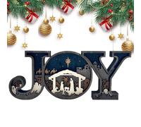 Wood Joy Sign, Table Letters Decorations, Joy Christmas Ornament, Christmas Table Decor with Durable, Long Lasting and Rustic Wooden Design for Adding a Festive Touch to Your Home