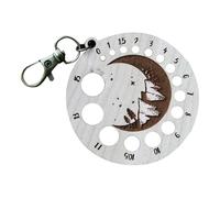 Wood Knitting Gauge, Knitting Gauge Rulers, Moon Star Gauge, Needle Gauge Tool, Crochet Guide, Yarn Wrap Ruler, Pendant Knitting Tool, Moon Star Wood Knitting Gauge Tool for Crochet and Yarn