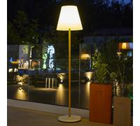 Wood - Lampadaire Solaire - Acier - Beige