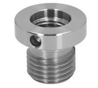 Wood Lathe Spindle Adapter | 33mm Male to 25mm Female Thread Stainless Steel Reducing Sleeve | Secure Headstock Extension for Woodworking/Turning/DIY