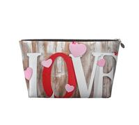 Wood Love Prints Trousse de toilette de voyage en cuir PVC avec fermetures éclair dorées, organiseur étanche pour maquillage, articles de toilette et essentiels, Argenté., One Size, Trousse de