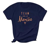 WOOD MEETS COLOR JGA T Shirt Team Braut, JGA Tshirt Frauen, Junggesellenabschied T-Shirt, Brautjungfer Tshirt(Marine XL)