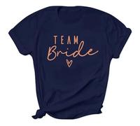 WOOD MEETS COLOR JGA T Shirt Team Braut, JGA Tshirt Frauen, Junggesellenabschied T-Shirt, Brautjungfer Tshirt(Marine XXL)