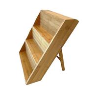 Wood Organizer Stand - Three Level Perfume Rack, Compact Vertical Display Structure, Portable Tools | Decorative Multi Use Storage Shelf for Spices Beauty Items Snacks Desserts Home Arrangement