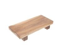 Wood Pedestal Soap Stand Wooden Bathroom Accessories Tray Sculpture Frame Decor Display Counter Rack