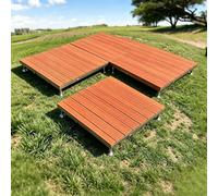 Wood Plastic Composite Elevated Platform Floor, for Patio, Garden, Backyard | Anti-moisture Flooring Tiles, Modular Design, High Load-Bearing, Easy Assembly, Fade Resistant(Redwood color)