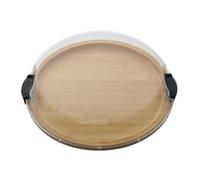 Wood Plates - Acacia Wooden Plate Clear Lid Round Wooden Portable Board - Serving Fruit Trays - Fruit Nuts Snacks Candies Cherries Plates Eating Outdoor Travel Christmas Birthday Event Party Platter