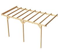 Wood&Play Abri de Garage Mural en Bois - Artisanat de qualité - A Monter soi-même - 300x604cm - Tôle trapézoïdale en Polycarbonate - 3m - Transparent