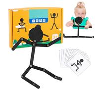 Wood Robot Toy - Wood 29 x 18 cm Adjustable Action Figure | 24pcs Cards 48pcs Puzzle Pieces Educational Toy | Birthday Gift For 3-8 Years Old Boys And Girls Preschool Learning