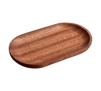 Wood Serving Platter | Oval Wooden Tray | Decorative Serving Tray, Natural Wood Tray, Oval Wooden Decorative Serving Tray, Natural Wood Counter Tray for Restaurant, Home, Coffee Shop, and Work Area