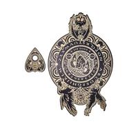 Wood Spirit Planche de divination parlante avec plaquette Outil de radiesthésie Outil de discours mystique Fournitures de jeu métaphysique Outil de discours de radiesthésie Jeu mystique