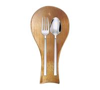 Wood Spoon Rest - 18,2 x 9 cm Stove Utensil Holder, Farmhouse Kitchen Counter Decor | Wooden Spoon Rest For Cooking, Barbecue, Restaurant, Garden, Buffet, Home, Camping, Outdoor, Wedding, And Culinary