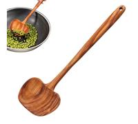 Wood Stir Spoon, Ergonomic Soup Ladle Tool, Non Stick Safe with Heat Resistant Build, Long Handle Cooking Utensil Set, Handcrafted Spoon with Classic Style, Kitchen Tool for Restaurant and Cooking Use