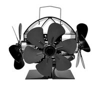 wood stove fan, Ventilateur de cheminée à chaleur silencieux à 6 pales for une diffusion optimale de la chaleur en hiver,for home(6 Blade)