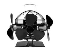 wood stove fan, Ventilateur de cheminée à chaleur silencieux à 6 pales for une diffusion optimale de la chaleur en hiver,for home(3 Blade)