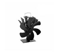 wood stove fan, Ventilateur de cheminée thermodynamique silencieux à six pales for une chaleur optimale à la maison en hiver,for home(Black-1PC)