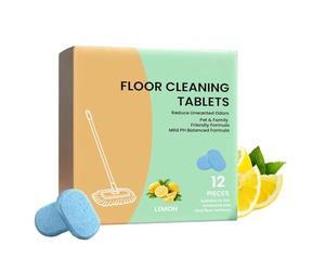Wood Tablet, Hardwood Fragrance Dust Dissolver, 2x2 Inches Cube with Active Enzyme, Concentrated Floor Cleaning Sheet, Sanitation Supply with Lemon Scent, Household Tool for Tile & Tank