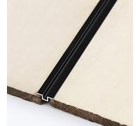 Wood to Laminate Gap Covering Joining Strips,U-Shaped Flooring Transition Strips Wood to Tile, Door Threshold Aluminum Alloy, Gap Connecting(Black)