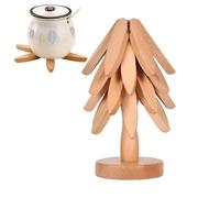 Wood Tree Coaster | Reusable Wooden Trivet | Hot Pad Coaster, Smooth Delicate Coaster, Wooden Bar Coasters, Wooden Trivet Set, Natural Wood Coasters, Family Friendly Coasters