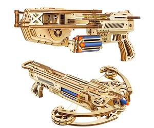 Wood Trick Bullet Boltcaster Puzzle 3D en Bois pour Adultes à Construire