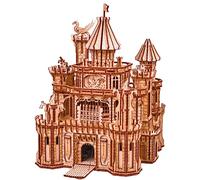 Wood Trick Dragon Castle Puzzle 3D en Bois pour Adultes à Construire
