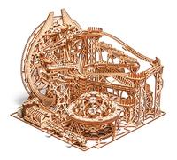 Wood Trick Galaxy Marble Run - Puzzles 3D en bois à construire pour adultes - Fonctionnement électrique - Kits de modèles en bois de montagnes russes pour adultes