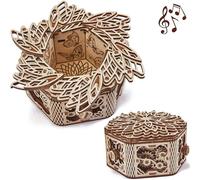Wood Trick Mystery Flower Für Elise Wooden Music Box Kit - Keepsake & Jewelry Box - 3D Wooden Puzzle for Adults and Kids to Build - DIY