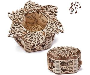 Wood Trick Mystery Flower Puzzle 3D en Bois pour Adultes à Construire