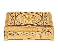 Wood Trick Puzzle Nordic Chest - Puzzle en bois 3D à monter soi-même pour adultes - Gravure scandinave - Modèle mécanique 3D à construire, kit d'ingénierie pour adultes