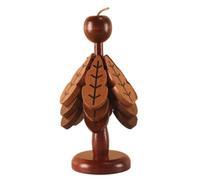 Wood Trivets Coasters - Walnut Folding Heatproof Set | Christmas Tree Pot