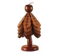 Wood Trivets Coasters - Walnut Folding Heatproof Set | Christmas Tree Pot