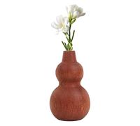 Wood Vase - Vintage Rustic Home Decor Accent, Small Display Flower Planter Pot, Natural Aesthetic Charm for Desk Shelf Bathroom Kitchen Dining Room Office Living Room Entryway, Decorative Tablepiece
