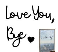 Wood Wall Sign - Vintage Rustic Decor Love You Bye Hanging | Farmhouse Style Wooden Artwork Warm Accent for Entryway, Porch, Bedroom, Dining Room, 17.9x9.9cm/7.05x3.9