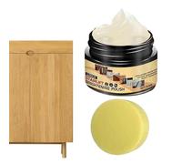 Wood Wax Finish, 30ml Protective Polishing With Sponge, Protective Wood Wax For Table Chair Cabinet Door Stairs Sculpture Musical Instrument Cutting Board Furniture Wooden Restoration Care Use