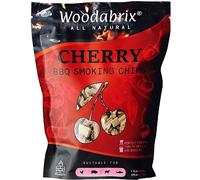 Woodabrix Copeaux de Bois de Cerisier I Les copeaux de Bois pour barbecue conviennent au Charbon de Bois, au gaz et aux barbecues/Fumeurs I 100% naturels et respectueux de l'environnement I 800 Gram