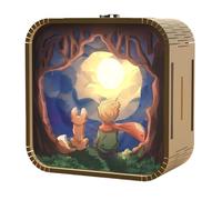 Woodbests Puzzle 3D en Bois avec Lampe LED - Veilleuse DIY pour Décoration Intérieure - Lumière Douce et Chaleureuse (Le Petit Prince)