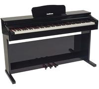 Woodbrass DP2 Piano Numérique Meuble Bluetooth Noir Brillant, Clavier toucher lourd réaliste 88 touches, Piano électrique élégant pour débuter ou se perfectionner avec 3 pédales + support
